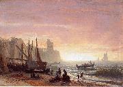 Albert Bierstadt The_Fishing_Fleet Spain oil painting artist